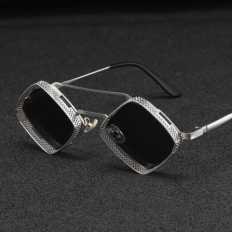 Metal Polygonal Sunglasses UV400 For Men