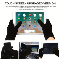 3 Pairs Winter Warm Gloves Touch Screen Knitted Gloves Outdoor Sports Windproof