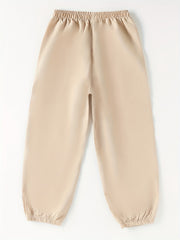Boys Casual Letter Graphic Rubber Band Footed Pants