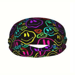 Neon Unisex Sports Headband Sweat Wicking Stretchy & Breathable Polyester