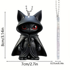 Cartoon Cat Acrylic Pendant Car Mirror Decoration Bag Keychain Christmas Jewelry