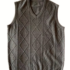 Men's Wool Knitted Vest for Autumn Winter