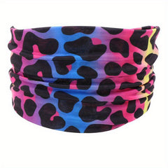 Colorful Tie Dye Stretch Headband for Yoga and Sweat Absorption