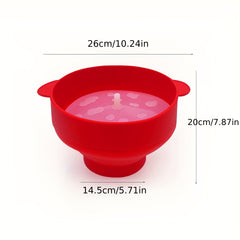 Silicone Popcorn Bowl Microwave Folding Bucket Heat-resistant Large With Lid