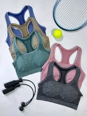5pcs Racerback Sports Bra Women Beauty Back Yoga Bra No Steel Ring