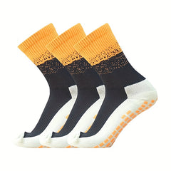 Colorful Stitching Football Socks Non-Slip Silicone Training Socks