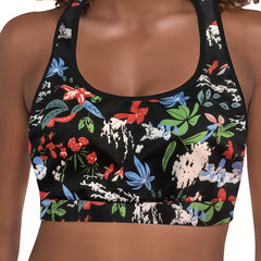 Tropical Print Racer Back Sports Bra