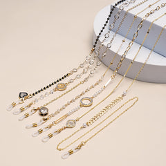 Bronze Glasses Chain Pendant Mask Earphone Holder Necklace