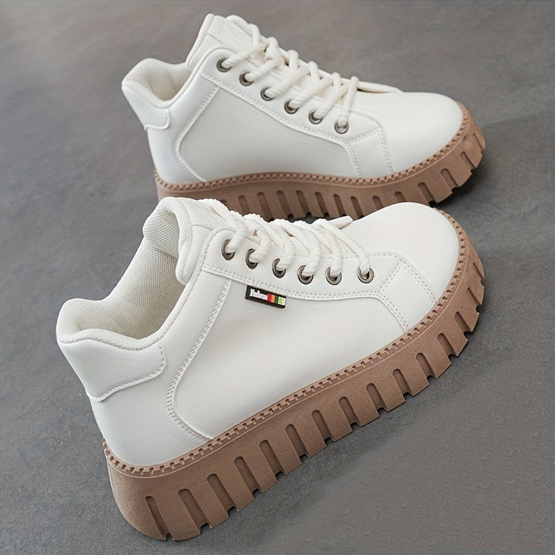 Women's High Top Skate Shoes Thick Bottom Lightweight Sport Shoes