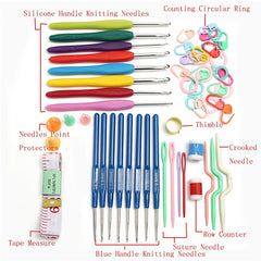 Crochet Hooks Kit Ergonomic Hook Yarn Needles Knitting Supplies