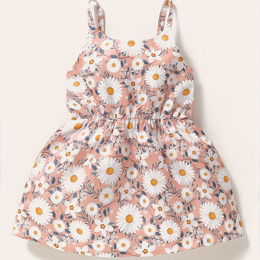 Baby Girls Floral Sleeveless Cami Dress for Summer
