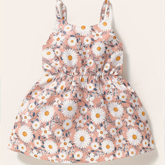 Baby Girls Floral Sleeveless Cami Dress for Summer