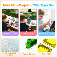40pc Mini Magnetic Building Blocks Set - Bright Colors, Fun & Educational