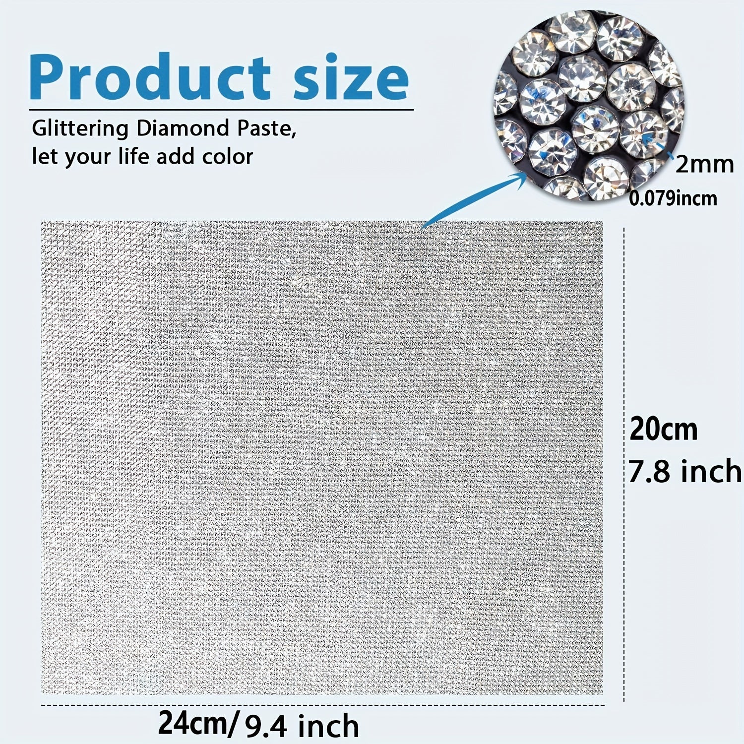 Crystal Rhinestones Sticker Self Adhesive Glitter Gem DIY Car Decoration