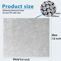 Crystal Rhinestones Sticker Self Adhesive Glitter Gem DIY Car Decoration