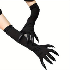 Halloween Long Nail Gloves Gothic Ghost Claw Sleeve Covers Horror Costume Party