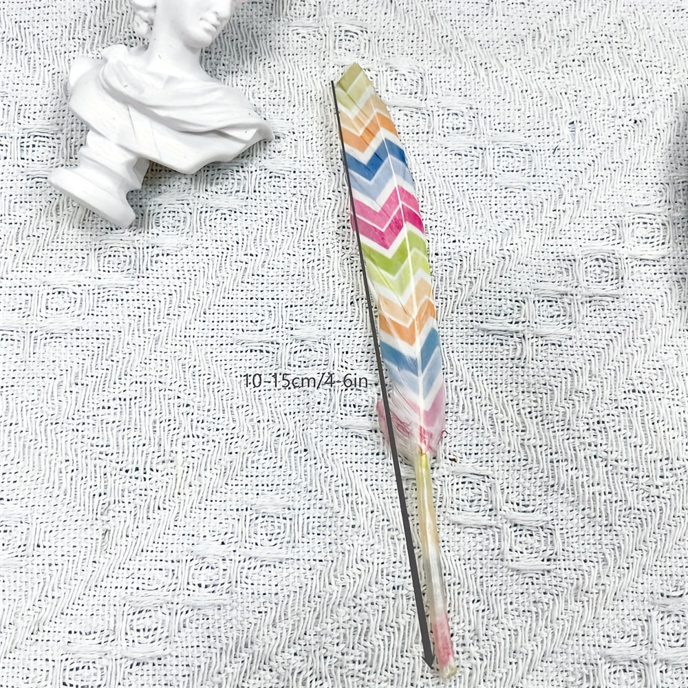 10pcs Printed Goose Feather DIY Clothing Accessories