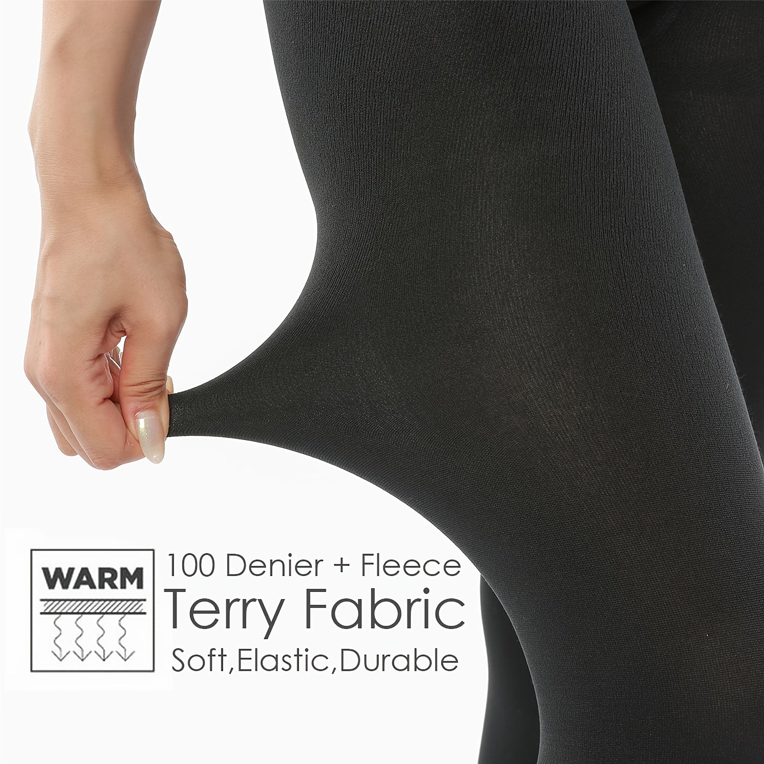 Plush Lined Tights High Waist Slim Fit Pantyhose