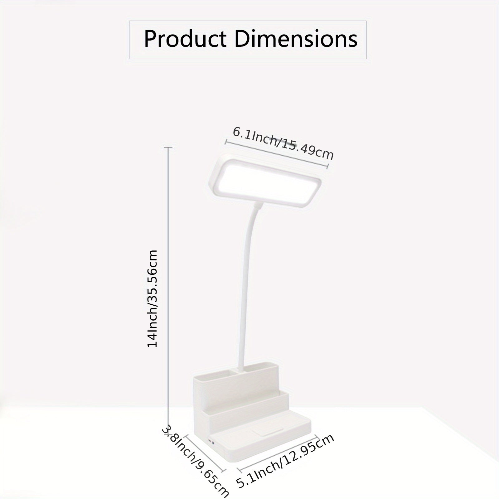 Multifunctional LED Desk Lamp Touch Folding Study Reading Bedside Lamp