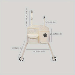 Car Seat Back Storage Bag Organizer - PU Leather & Cotton Linen Material