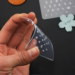 3pcs Leather Printing Plastic Transparent Letter Stamp DIY Tools