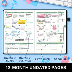 Planner PRO Hourly Schedule Undated 1 Year
