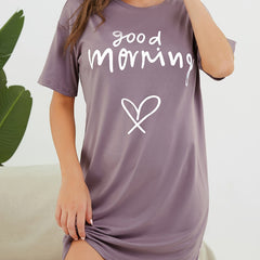 Soft & Comfy Short Sleeve Lounge Dress for Women