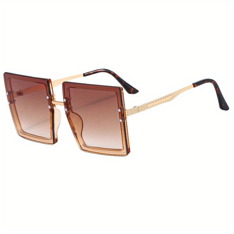 Oversized Square Frame Sunglasses Gradient Lens Glasses UV400