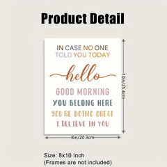 Inspirational Wall Art Good Morning You Do Well Teacher Gift 20x32