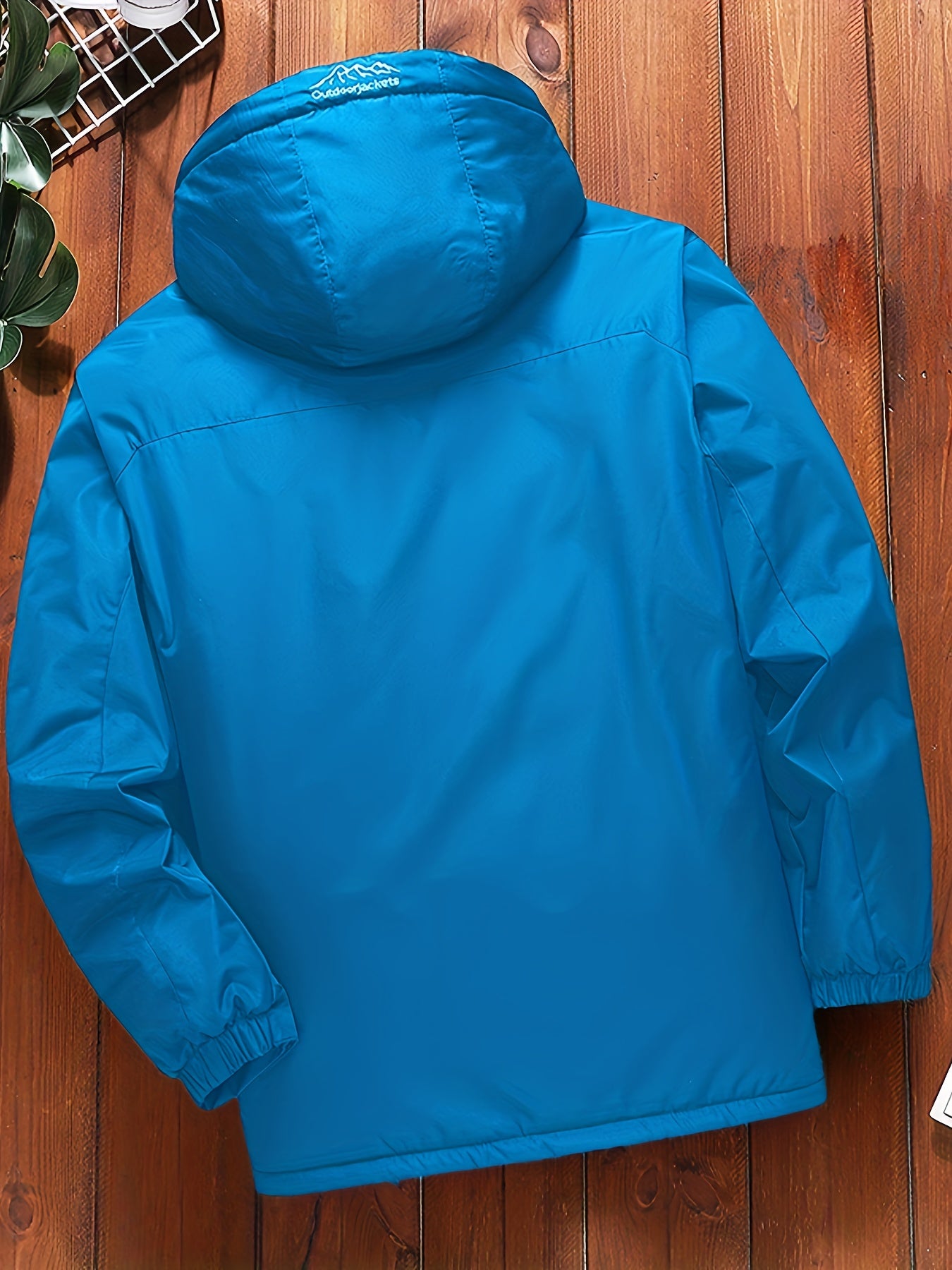 Men's Fleece Zip Up Hooded Jacket Casual Sports Trench Coat