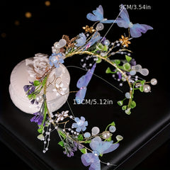 Mesh Butterfly Headband Faux Pearl Hair Hoop Women's Hair Accessories