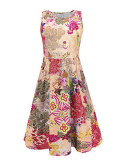 Boho Paisley Floral Print Maxi Dress