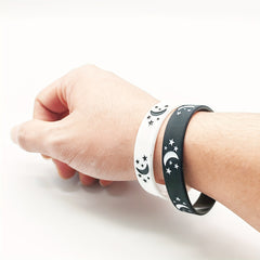 Moon & Star Silicone Sports Bracelet For Women