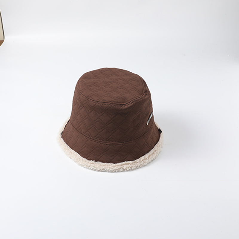 Women Bucket Hat Winter Hat Solid Warm Outdoor Casual Style