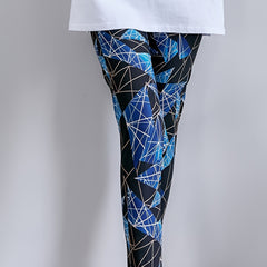 Geo Print Skinny Leggings Stretchy Leggings Women's Clothing