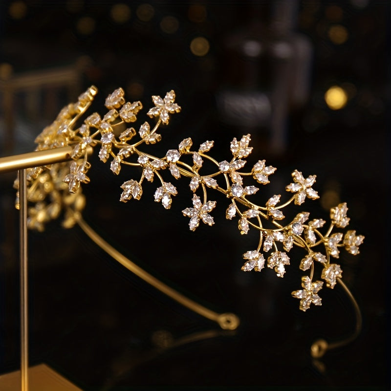 Zircon Bridal Crown Headband Crystal Hair Accessories