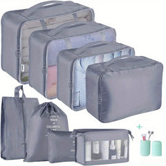 9 Pcs Travel Luggage Bag Sets, Dustproof Lightweight Organizers
