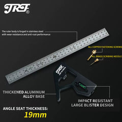 300mm Stainless Steel Combination Square for Accurate Woodworking Measurement