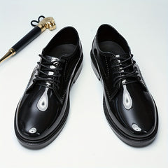 Men's Lace Up Faux Leather Business Shoes