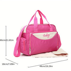 Polka Dot Mommy Bag Large Capacity Diaper Bag Tote & Shoulder Bag