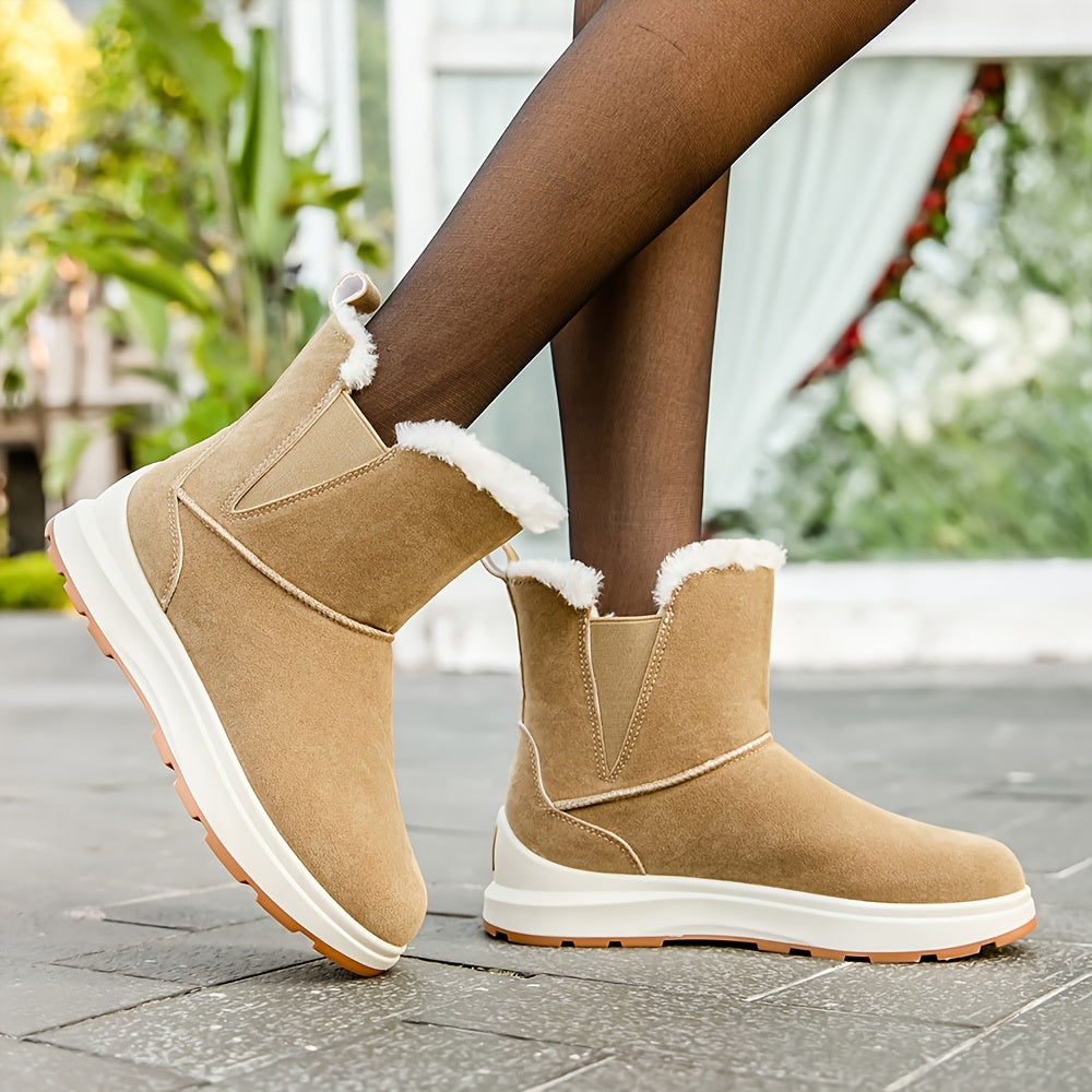 Women's Platform Snow Boots Plush Lined Short Boots