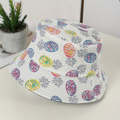 Cartoon Pattern Bucket Hat Reversible Printed Cotton Basin Hat