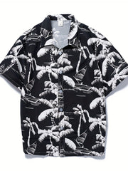 Men's Hawaiian Print Shirt Lightweight Casual Shirt For Spring Summer