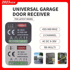 Universal Garage Door Remote Control Receiver 2 CH 433 868 MHz Transmitter RX