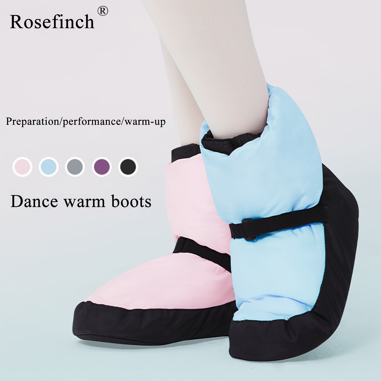 ROSEFINCH Girl's Dance Warm Boots Shock Absorption PU Sole Shoes