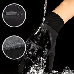 Men's Warm Velvet Cycling Gloves Anti-slip Touch Screen
