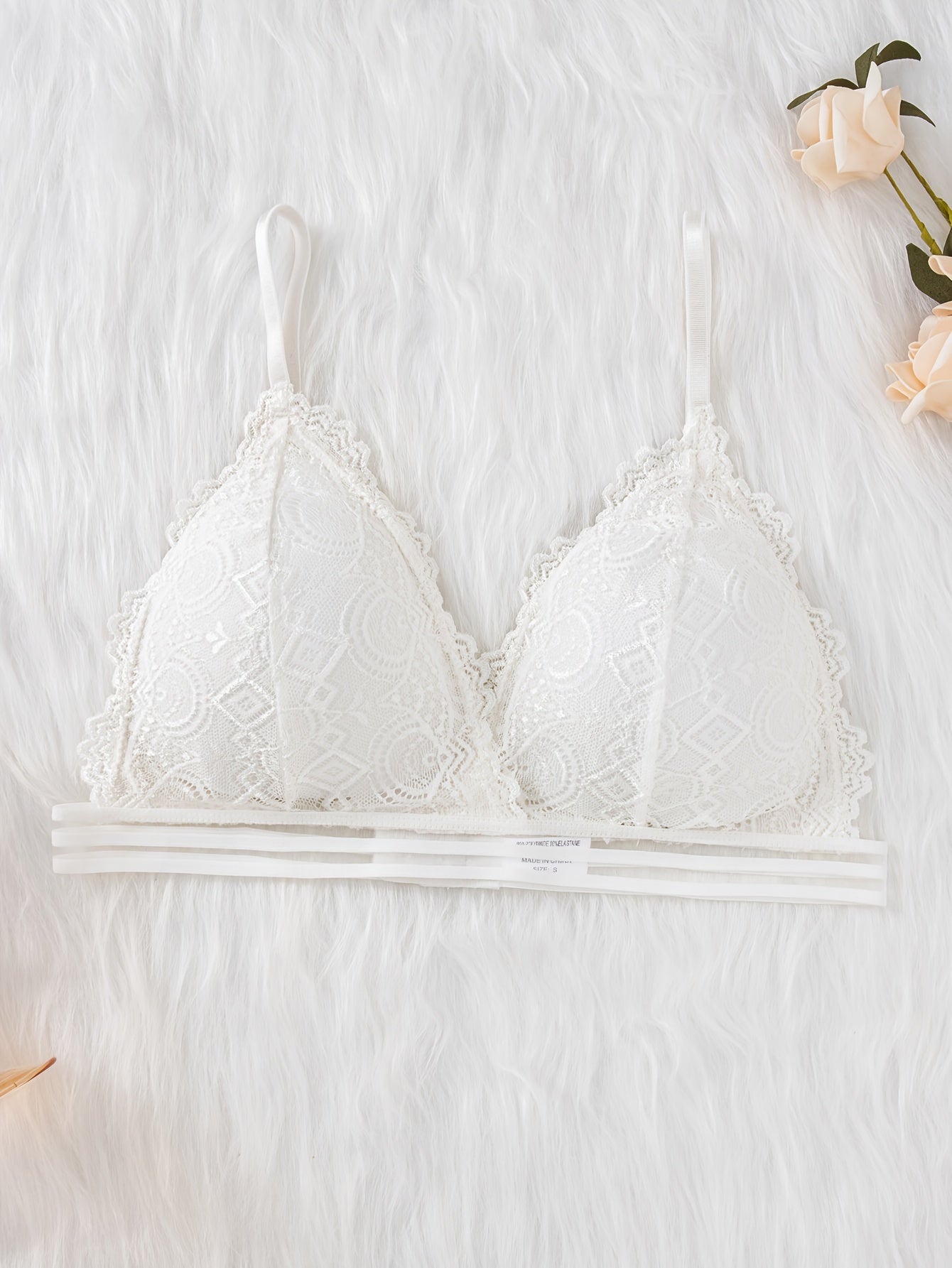 2pcs Lace Wireless Bras Comfy Intimates Bra Women's Lingerie