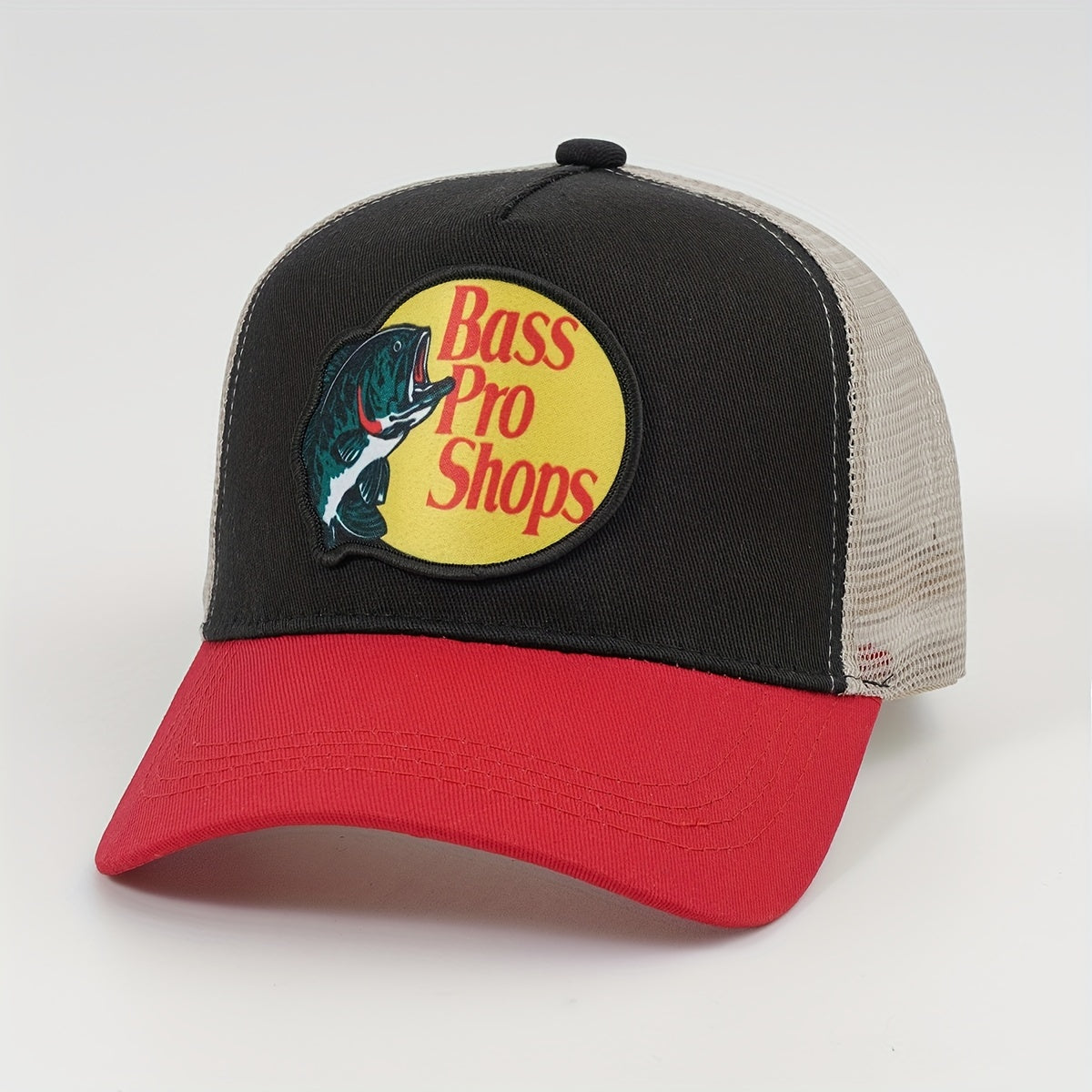 Fish Print Baseball Cap Mesh Trucker Hat Lightweight Breathable Sun Hat