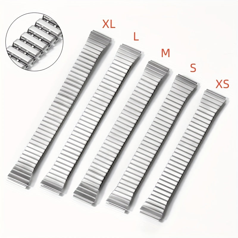 18mm Metal Elastic Strap Watch Band Stainless Steel Expansion Bracelet