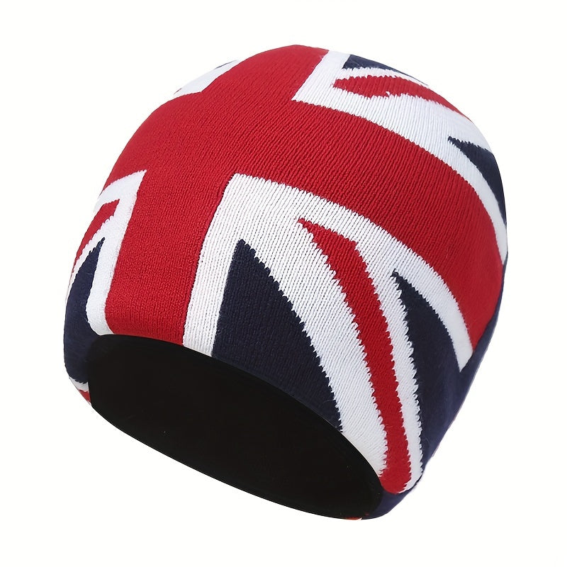 British Flag Knitted Pullover Hat - 2pcs